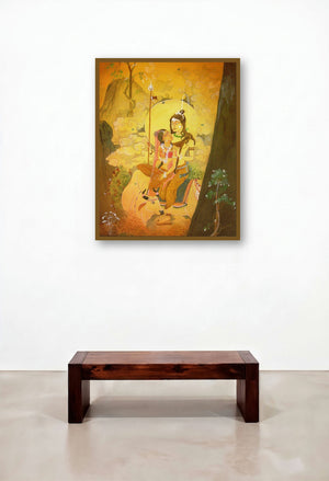 Hevanely Love (Cosmic Union) by artist Rina Roy displayed in a Transitional Home Office