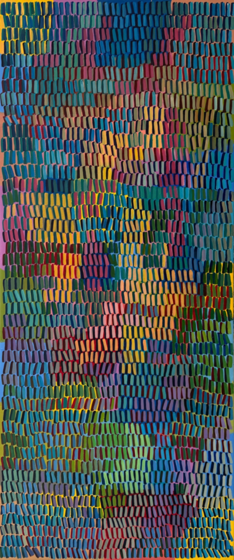 'Up High Soar The Sky' abstract acrylic painting by artist Ketki Fadnis, 60x24 inch, on canvas