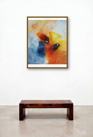 High Sprits (High Spirits) by artist Ranga Naidu displayed in a Minimalist Executive Office