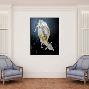 In-situ view of Shuchi Khanna's 'Holy Cow' painting in a room