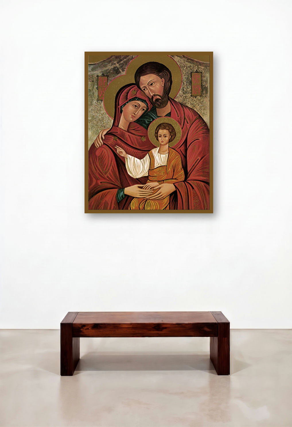 Holy Family 3 by artist Ns Art displayed in a Contemporary Foyer
