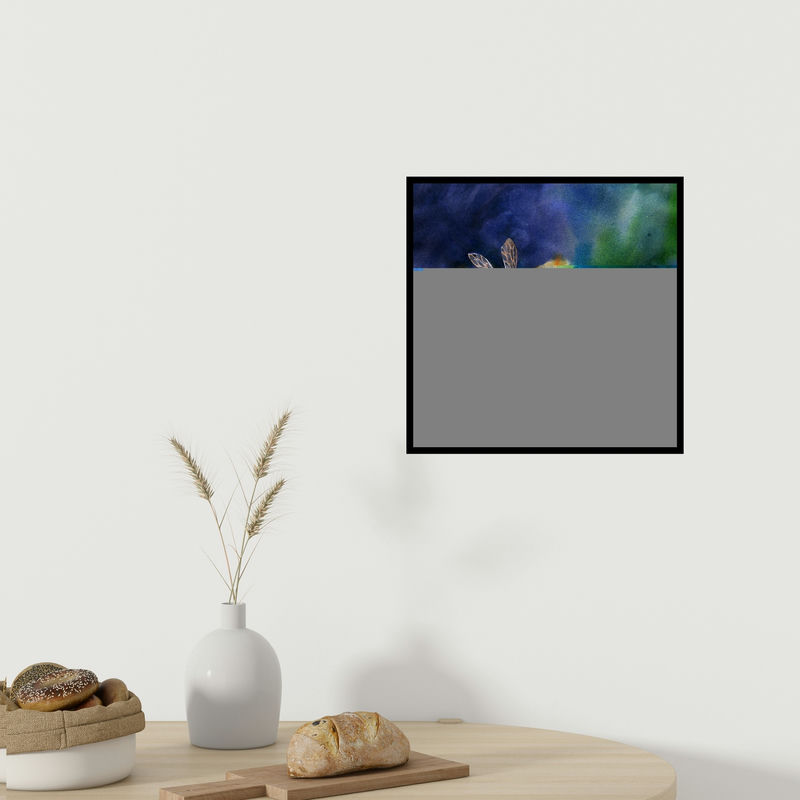 In-situ view of Purendra Deogirkar's 'Honey Bee' painting in a room