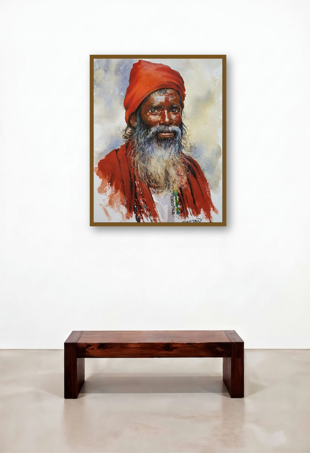 Hope For Searching A God by artist Niketan Bhalerao displayed in a Luxury Study