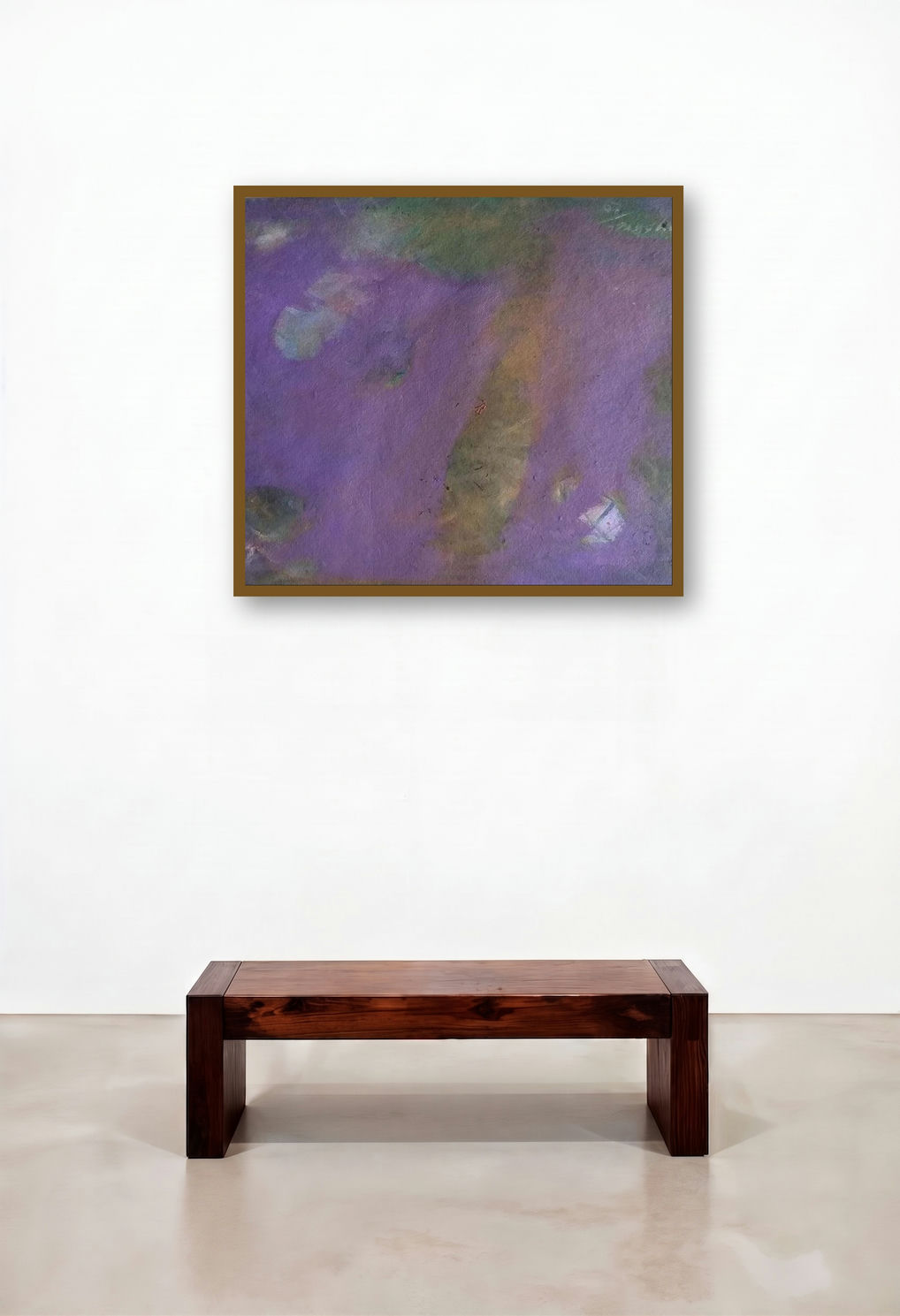 Hope Is A Thing With Feathers (Purple Abstract) by artist Jayshree Savani displayed in a Luxury Penthouse