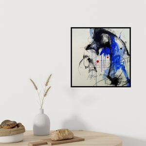 In-situ view of Mithun Dutta's 'Horse Ii' painting in a room