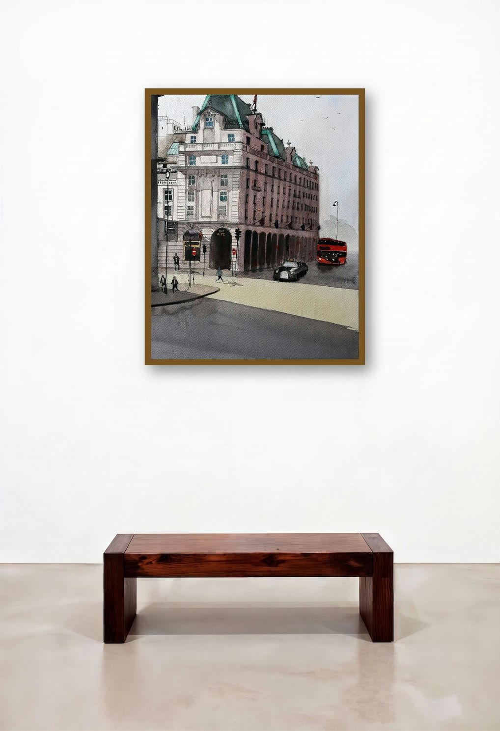 Hotel The Ritz London (London Landmark) by artist Arunava Ray displayed in a Boutique Hotel Style Hotel Lobby