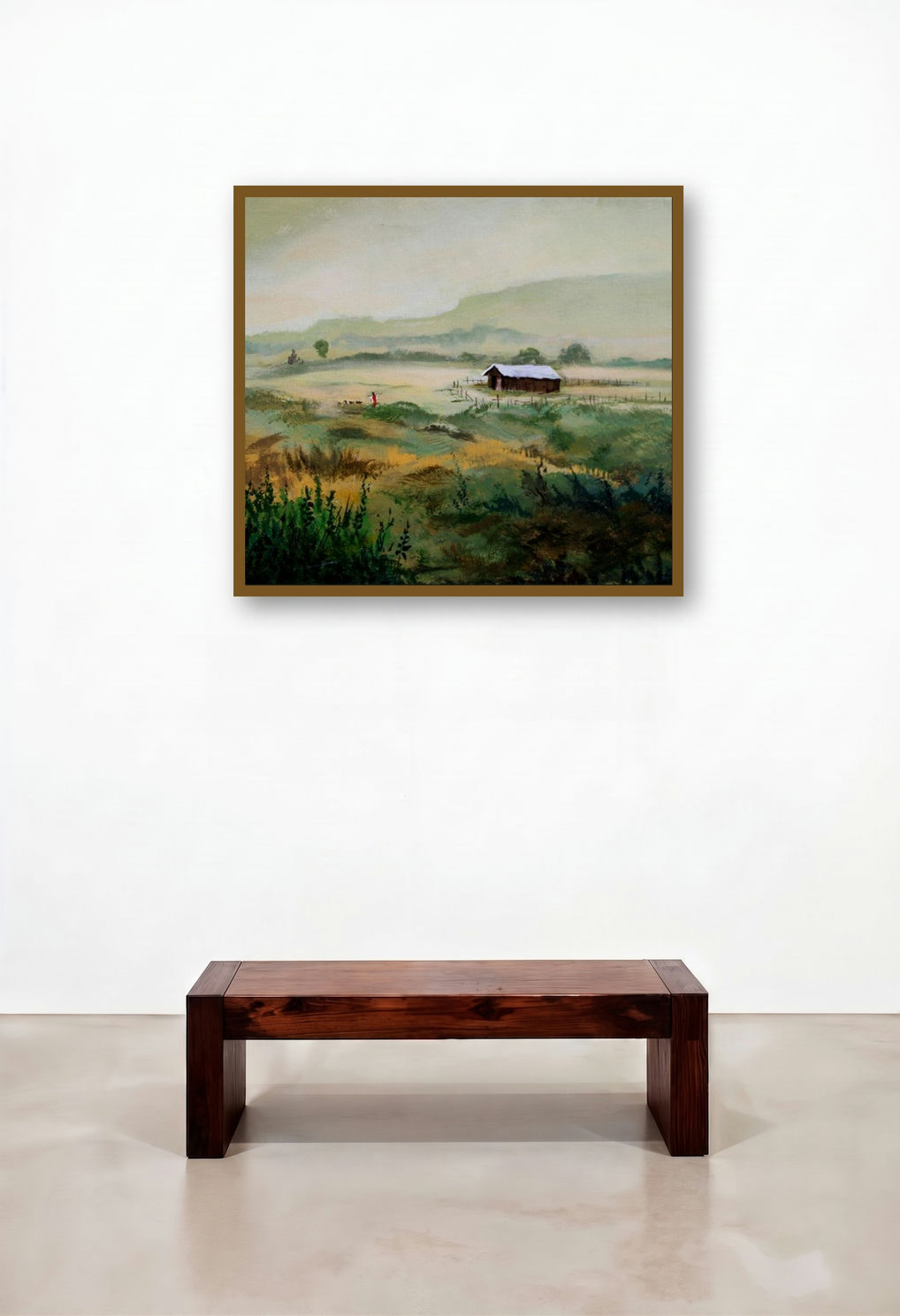 Hut 4 (Foggy Farmland) by artist Chandrashekhar P Aher displayed in a Coastal Study