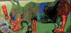 Hybrid (The Whispers of Paradox) by Mithun Dasgupta, Original Acrylic Fantasy Painting on Board, Small Horizontal Wall Art