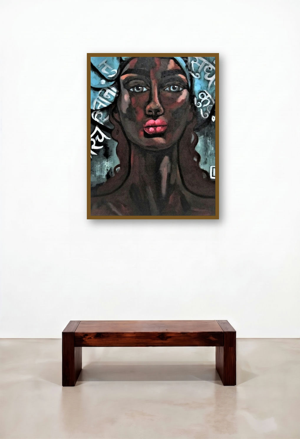 Hymns 1 (Inner Sanctum) by artist Suruchi Jamkar displayed in a Industrial Penthouse