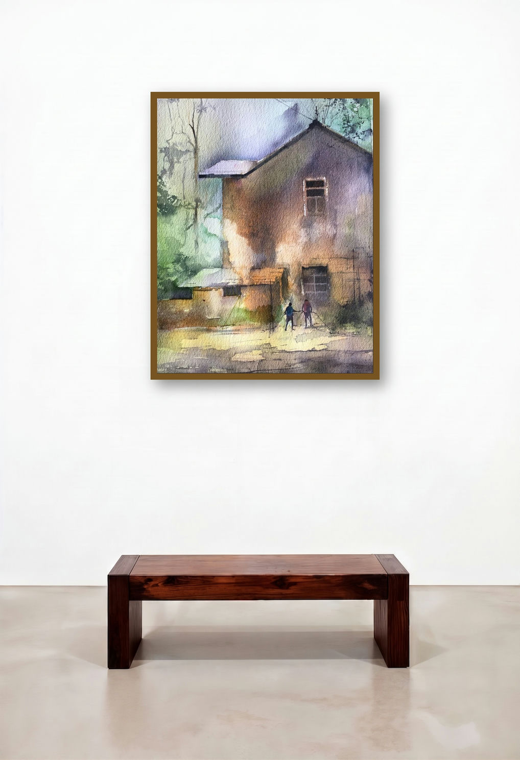 I Can Smell The Aroma (Morning Chores) by artist Mohd Qaseem Farooqui displayed in a Eclectic Penthouse