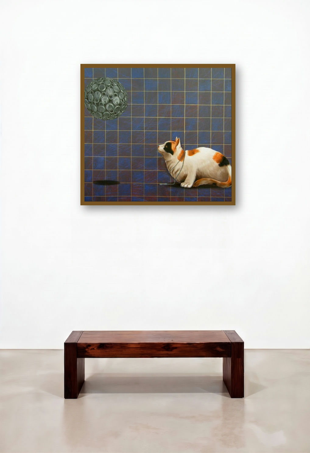I Have One Key (The Curious Observer) by artist Kushal Kumar displayed in a Industrial Executive Office