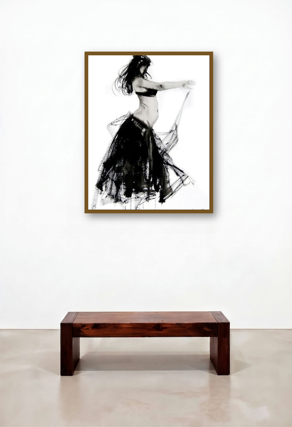I Move With The Breeze I Move Like It (Abstract Figure in Blue)