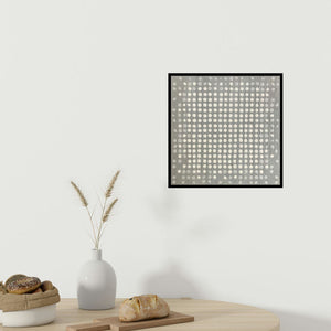 In-situ view of Sameer Patil's 'Illusion 1 (Dotted Matrix)' painting in a room