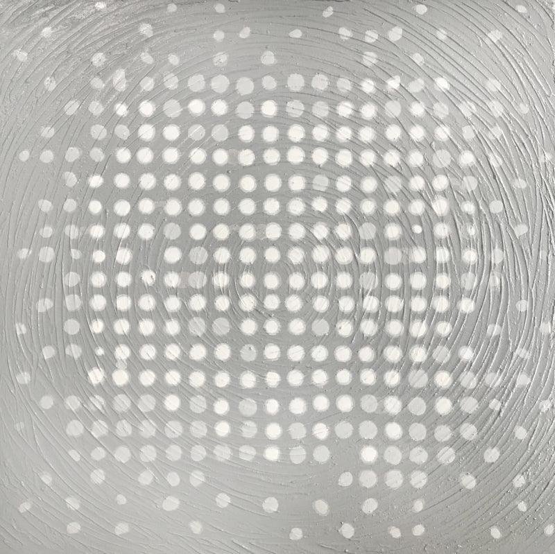 Abstract mixed media painting titled 'Illusion 4', 18x18 inches, by artist Sameer Patil on Canvas