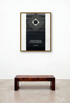 Immanence by artist S H Raza displayed in a Art Deco Lounge