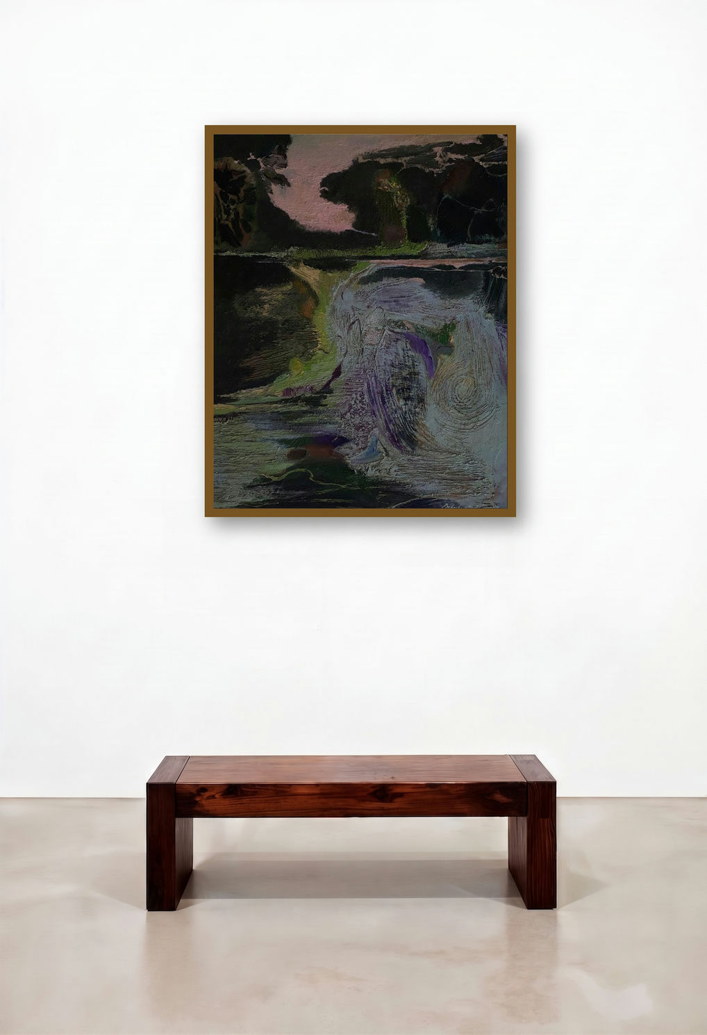 In A Whirlpool (Dusk's Embrace) by artist Debabrata Hazra displayed in a Boutique Hotel Style Home Office