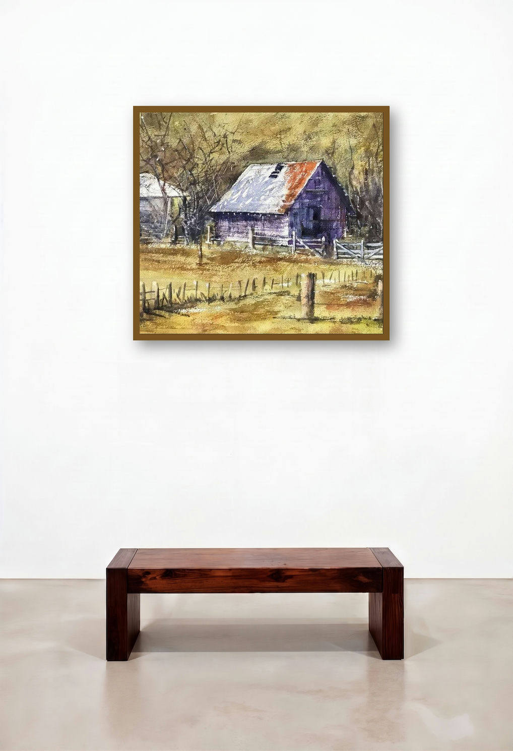 In Between Wood (Weathered Wisdom) by artist Ks Farvez displayed in a Designer Penthouse