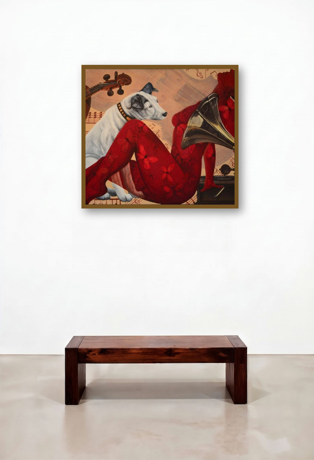 In Harmony (The Melody and the Muse) by artist Sonaly Gandhi displayed in a Transitional Lounge