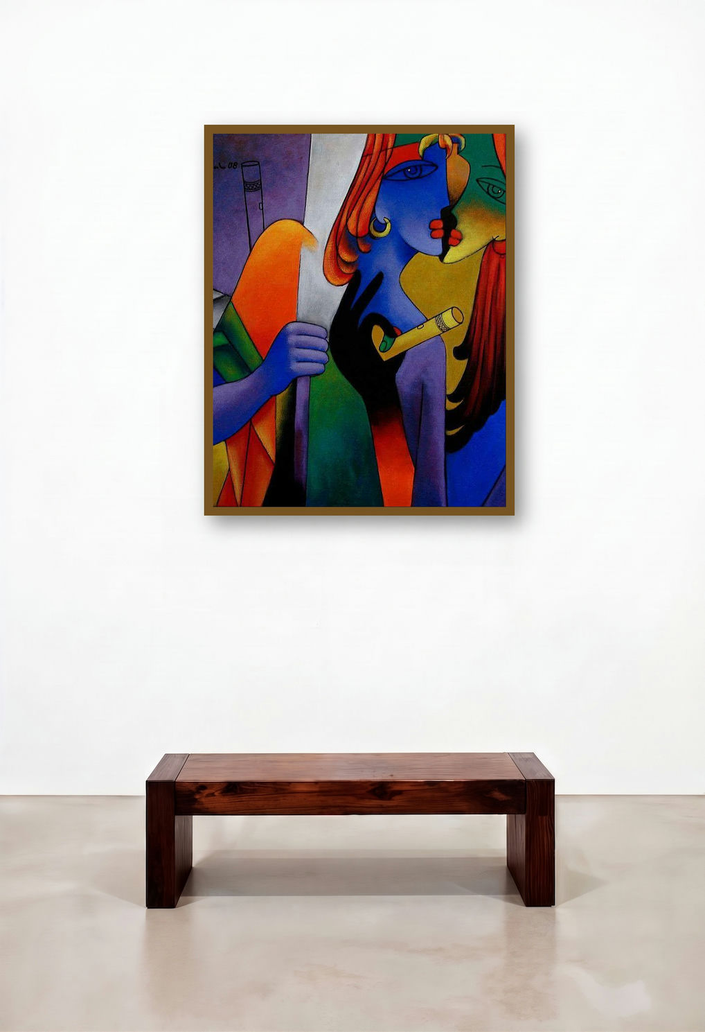 In Love (Intertwined Melodies) by artist Rajesh Shah displayed in a Industrial Lounge