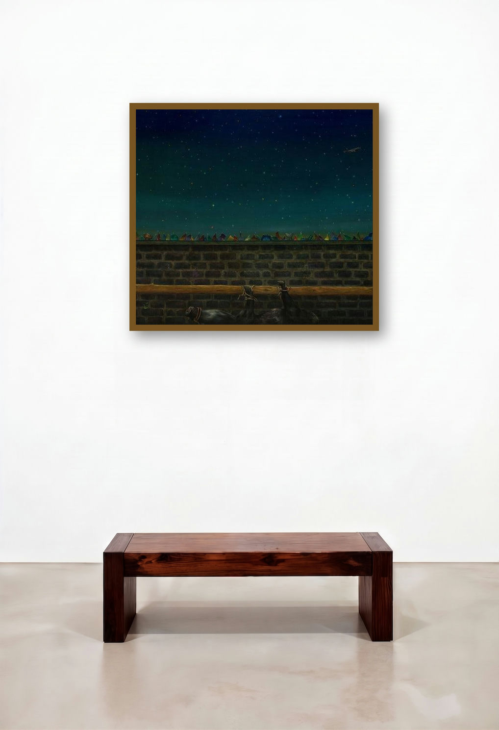 In The End I Am Able To See The Sky (A Quiet Night) by artist Balaji Ponna displayed in a Modern Home Office