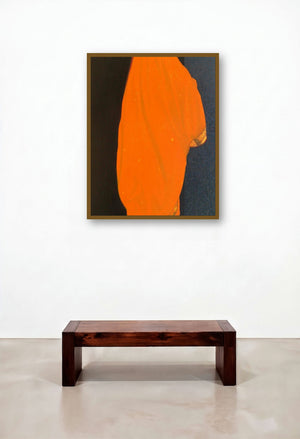 Incredible Tribal Beauty 9 (Orange Veil) by artist Sunil Paraji Tambe displayed in a Traditional Hotel Lobby