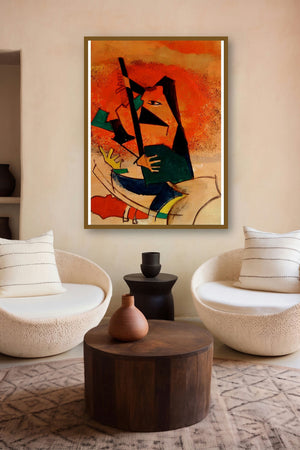 Indian Music (Rhapsody in Hues) by artist Chaitan Bhosale displayed in a Modern gallery