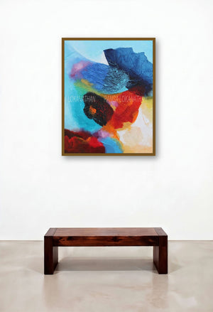 Infinity (Evolving Landscape) by artist Ranga Naidu displayed in a Designer Hallway
