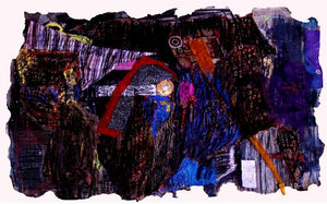 Abstract mixed media titled 'Infinity Of Nature 2', 61x92 inches, by artist Vipin Singh on Canvas