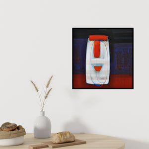 In-situ view of Dattatraya Thombare's 'Inner Love Ii (Crimson Echoes: An Abstract Dialogue)' painting in a room