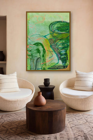 Inner Self 2 (Unfurling Energy) by artist Seema Kadam displayed in a Modern gallery