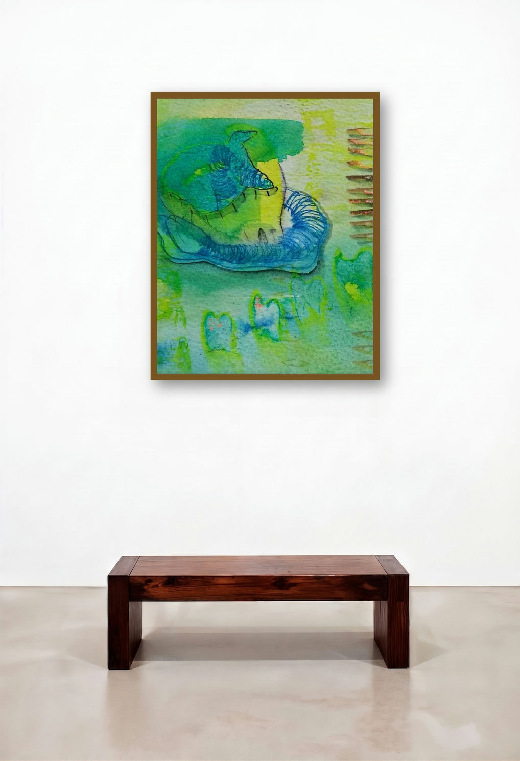 Inner Self 3 (Hidden Depths) by artist Seema Kadam displayed in a Scandinavian Penthouse