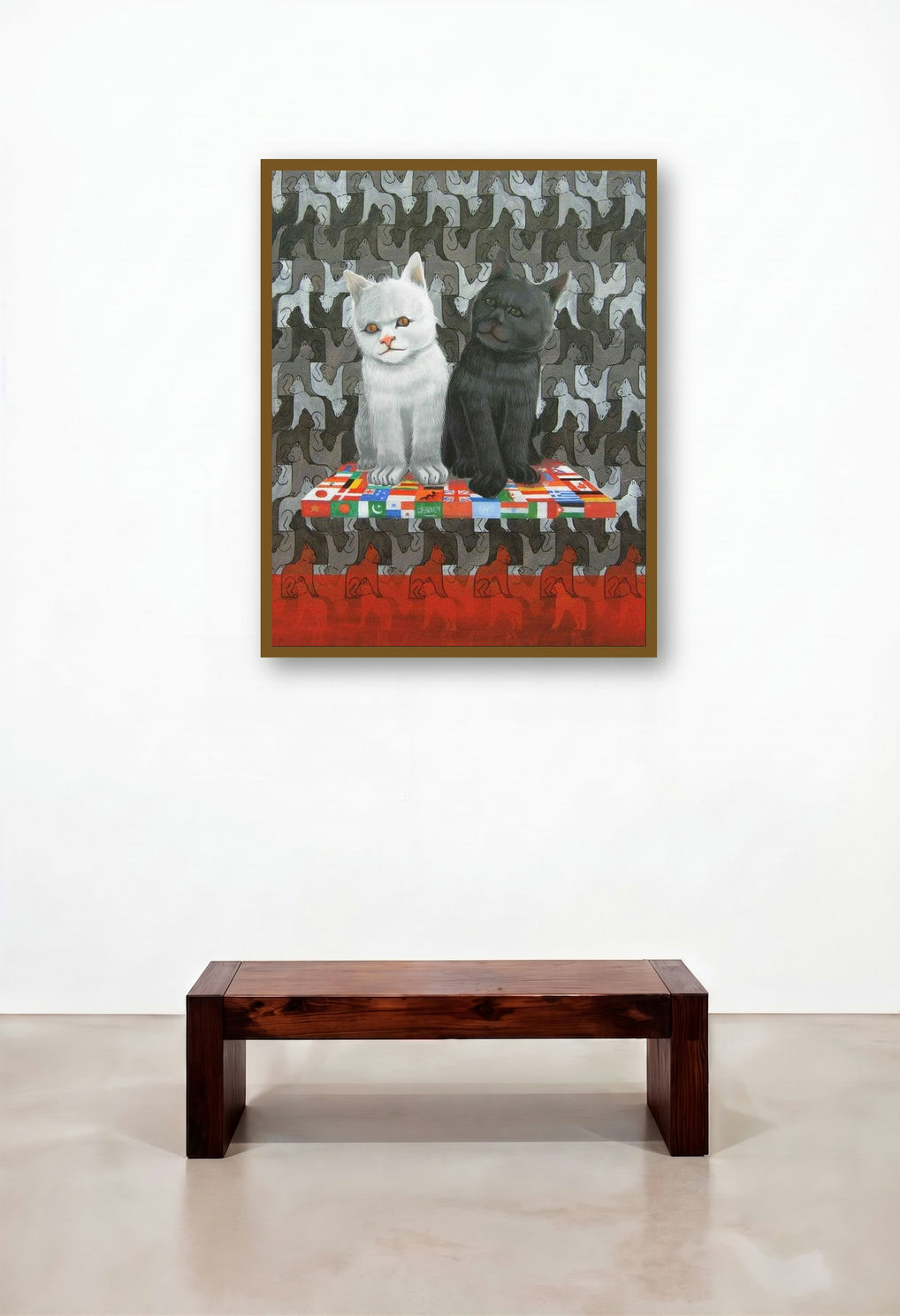 Internal Conflicts (Unity in Diversity) by artist Kushal Kumar displayed in a Modern Study