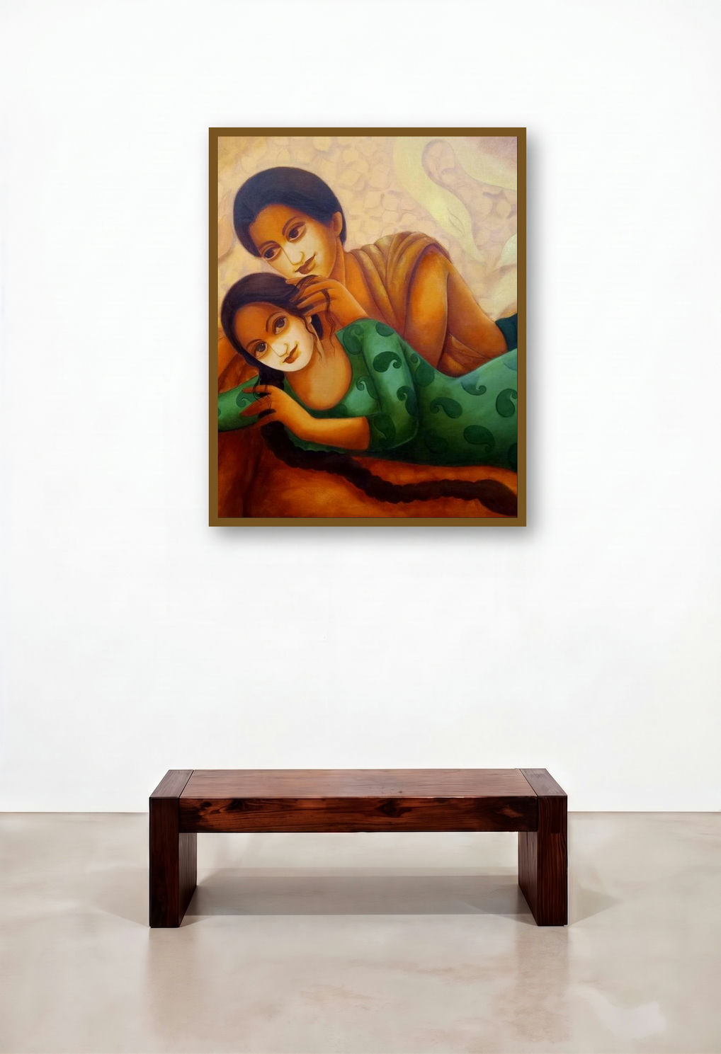 Intimate Love 2 by artist Monalisa Sarkar displayed in a Elegant Home Office
