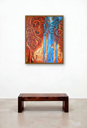 Intricacies Of Life by artist Suruchi Jamkar displayed in a Boutique Hotel Style Home Office