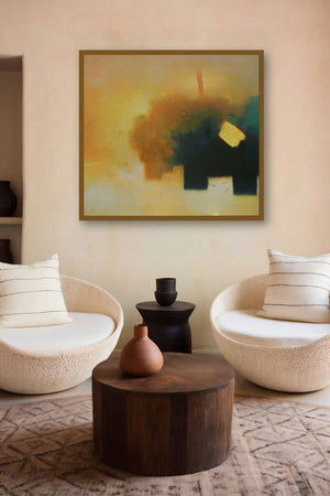Involution 9 (Divergent Hues) by artist Ganpat Bhadke displayed in a Indian Art gallery