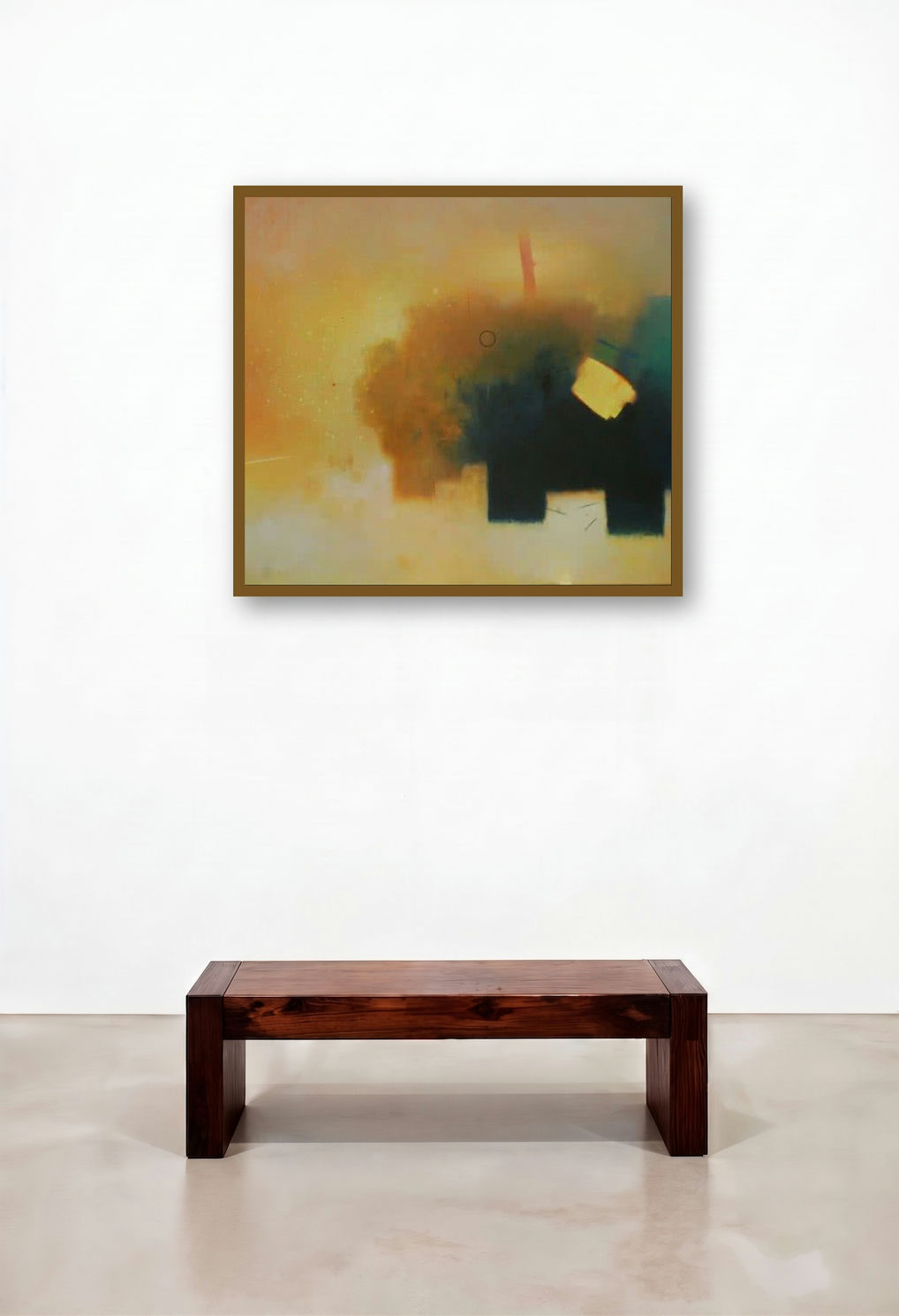 Involution 9 (Divergent Hues) by artist Ganpat Bhadke displayed in a Scandinavian Study