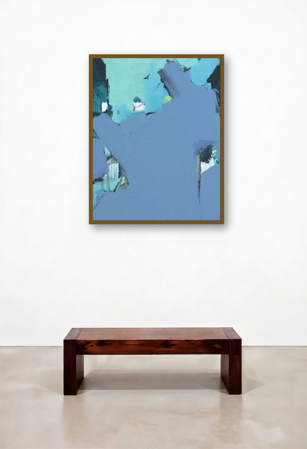 Island (Emergence) by artist Jayshree Savani displayed in a Industrial Library