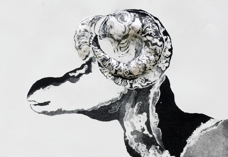 Animals printmaking titled 'Isolated', 12x17 inches, by artist Divya Patwa on Paper