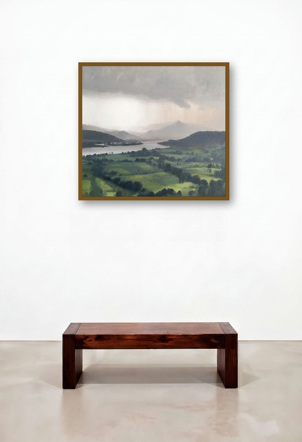 Its Monsoon (Gathering Storm) by artist Paresh Thukrul displayed in a Urban Loft Executive Office