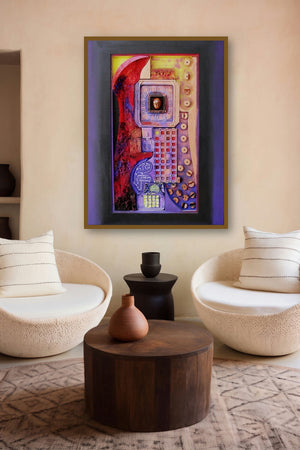 Its My Time (Times Embrace) by artist Vivek Rao displayed in a Luxury gallery