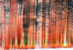 Izlea (Veiled Echoes) by Sumit Mehndiratta, Original Acrylic Abstract Painting on Canvas, Large Horizontal Wall Art
