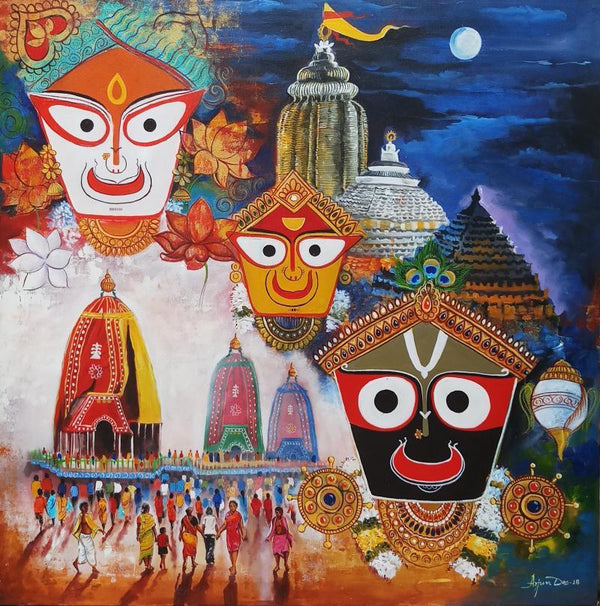 Jagannth Rath Yatra Painting by Arjun Das | ArtZolo.com