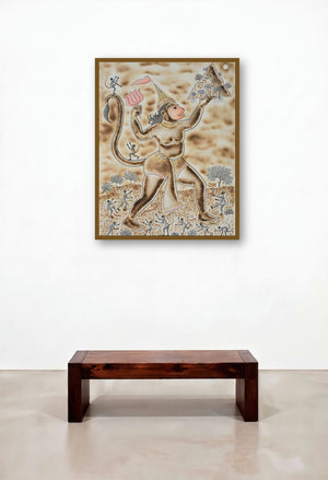 Jay Shri Ram Jay Hanuman (Hanuman's Heroic Feat) by artist Kamal Rana displayed in a Classic Penthouse