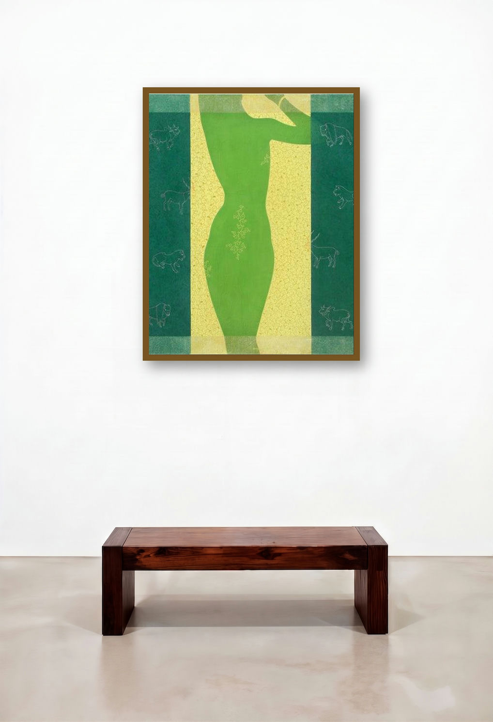 Journey 2 by artist Ram Prasad Halder displayed in a Transitional Family Room