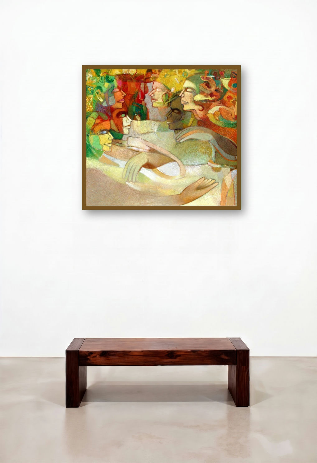 Joy Of Life 3 (Joy of Life 3) by artist Braj Mohan Arya displayed in a Classic Reception Area