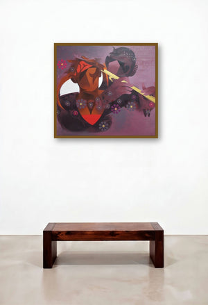 Joy Of Music 9 (Musical Meditation) by artist Ranjit Singh displayed in a Classic Family Room