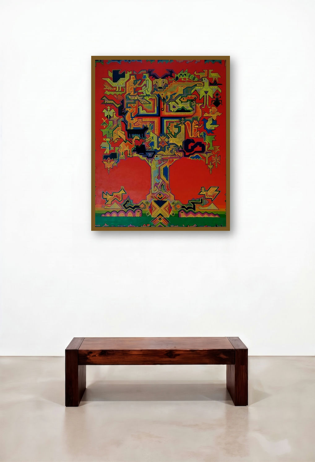 Kalpvruksha (Tree of Life) by artist Madhukar Munde displayed in a Modern Hotel Lobby