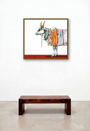 Kamadhenu 1 (Kamadhenu 1.0) by artist Rohit Sharma displayed in a Designer Reception Area