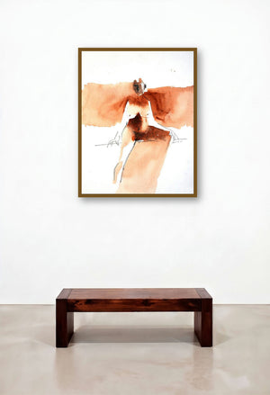 Kamasutra 1 (Essence of Form) by artist Arun K Mishra displayed in a Luxury Hotel Suite