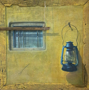 Still-life acrylic painting titled 'Kandil', 36x36 inches, by artist Gopal Pardeshi on Canvas